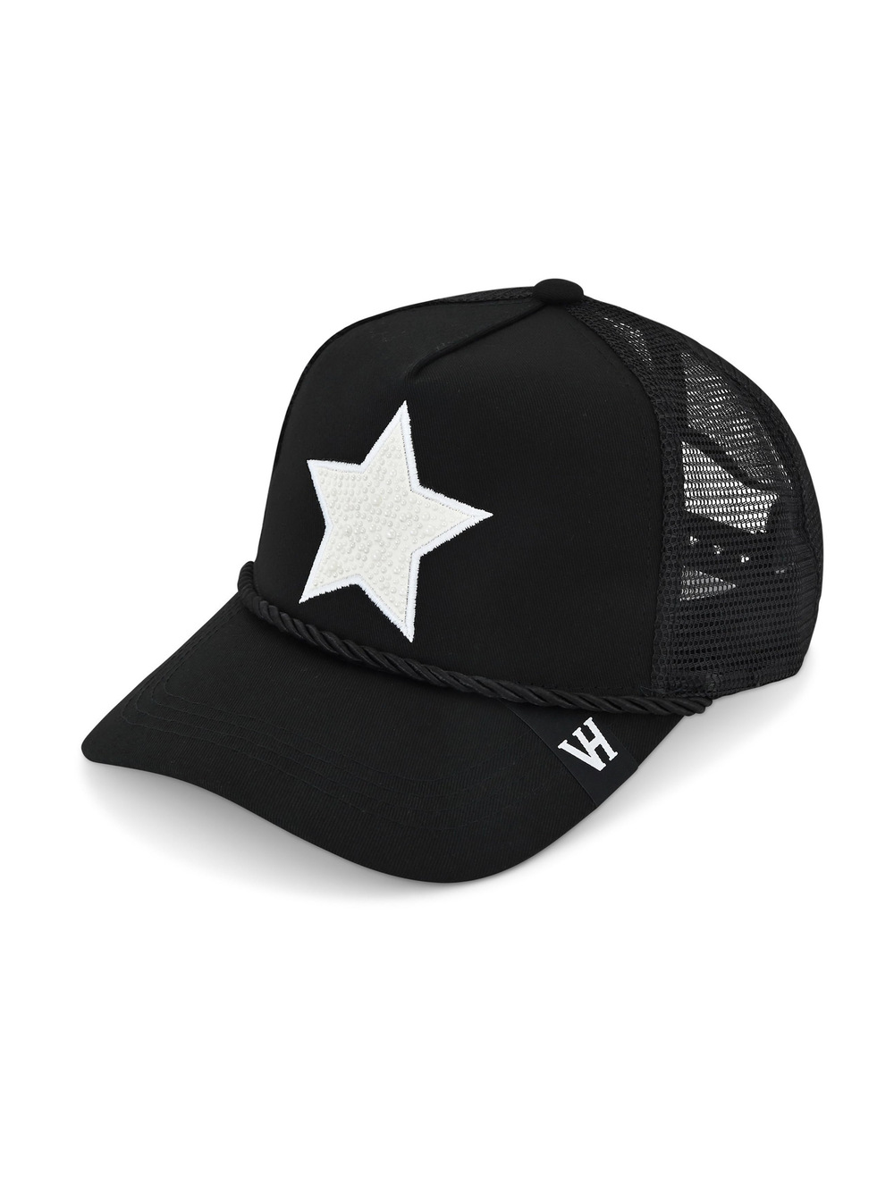 VINTAGE HAVANA Trucker Hats Women | Mesh Adjustable | Black, Pearl | Size L